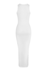 Cloudsoft Sleeveless Long Slip Dress - White - Narvvi